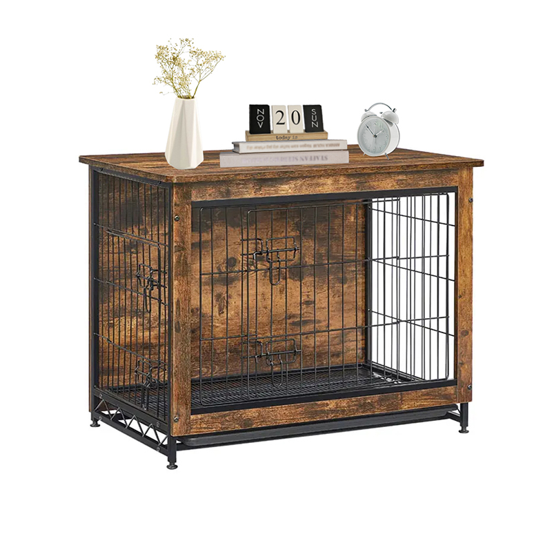 قفس سگ به سبک چوبی داخلی قهوه ای روستایی قفس سگ به سبک چوبی داخلی قهوه ای روستایی
