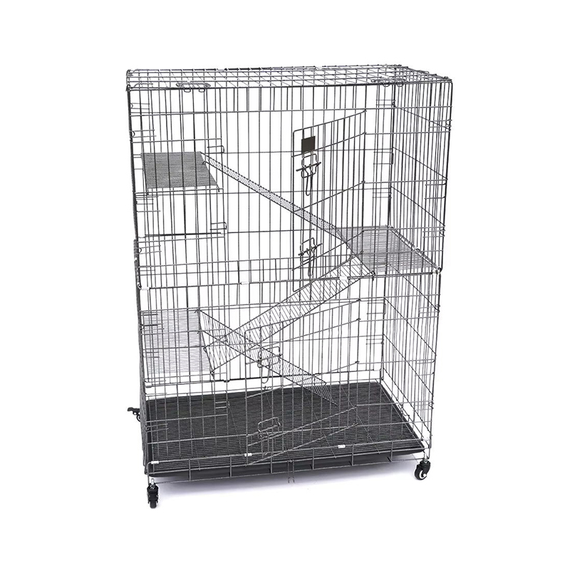 2/3/4/4 لایه بزرگ داخلی قفس گربه فلزی با چرخ 2/3/4/4 لایه بزرگ داخلی قفس گربه فلزی با چرخ
