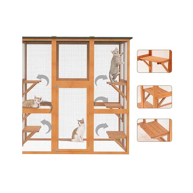 خانه گربه چوبی در فضای باز ویلایی گربه ضد آب خانه گربه چوبی در فضای باز ویلایی گربه ضد آب