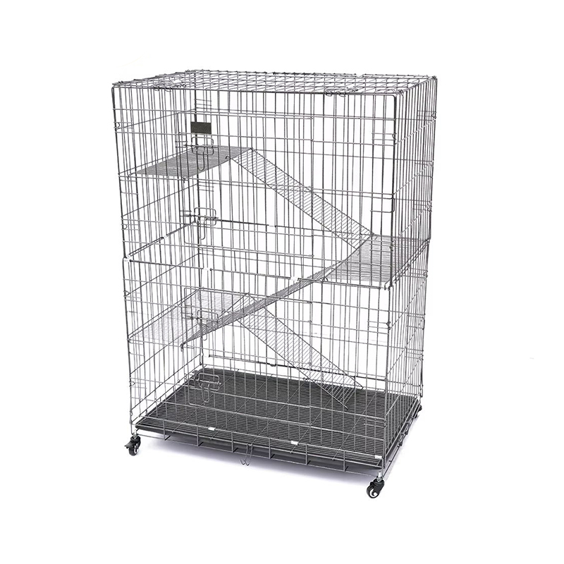 2/3/4/4 لایه بزرگ داخلی قفس گربه فلزی با چرخ 2/3/4/4 لایه بزرگ داخلی قفس گربه فلزی با چرخ