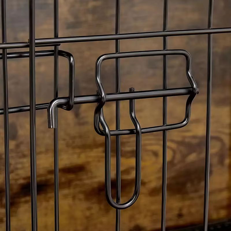 قفس سگ به سبک چوبی داخلی قهوه ای روستایی قفس سگ به سبک چوبی داخلی قهوه ای روستایی