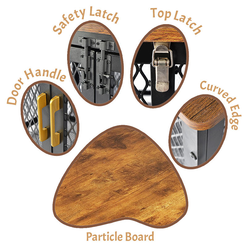 قفس سگ مبلمان چوبی با وظیفه سنگین را باز کنید قفس سگ مبلمان چوبی با وظیفه سنگین را باز کنید
