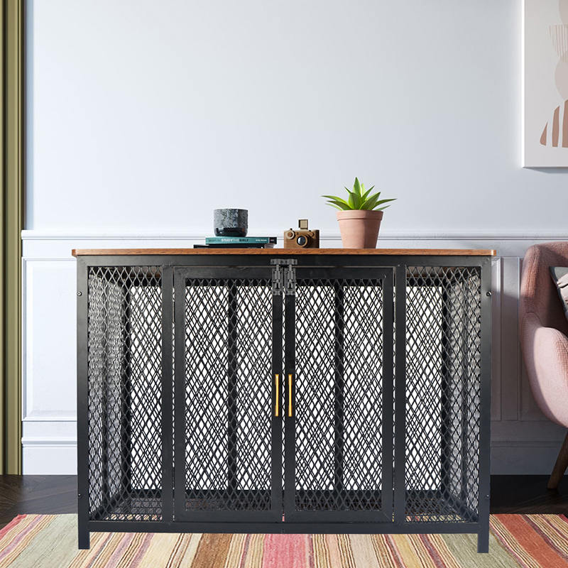 قفس سگ مبلمان چوبی با وظیفه سنگین را باز کنید قفس سگ مبلمان چوبی با وظیفه سنگین را باز کنید