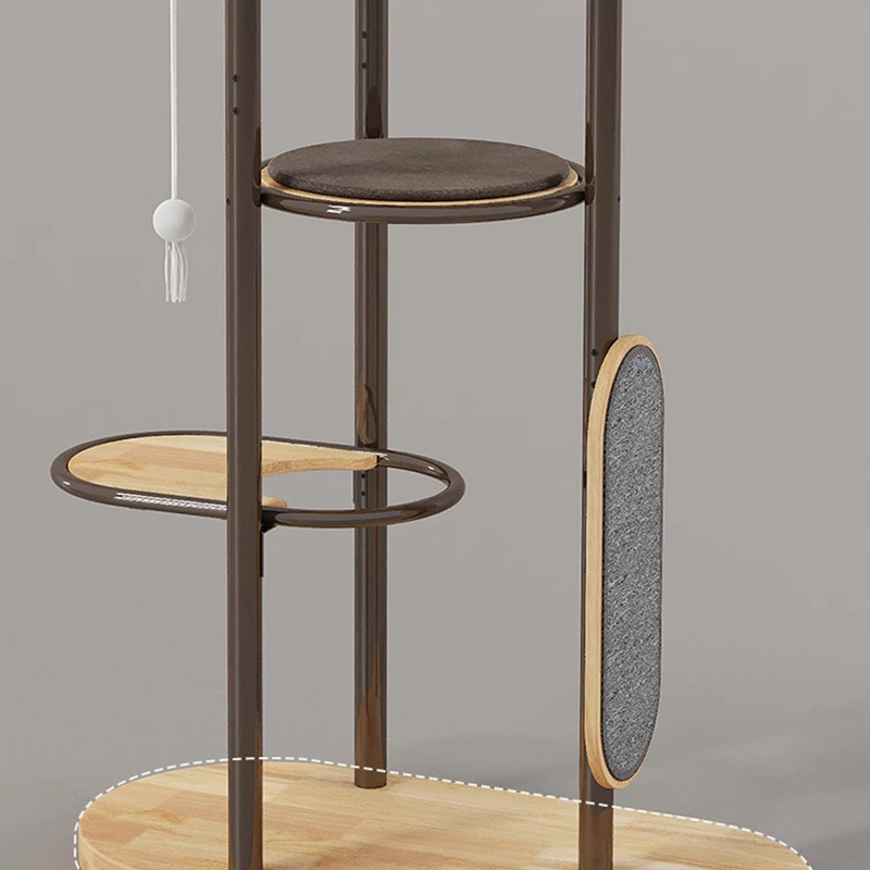 کف تا سقف بلند لاستیکی چوب لاستیکی چوب درخت گربه درخت کاندو با سبد خواب کف تا سقف بلند لاستیکی چوب لاستیکی چوب درخت گربه درخت کاندو با سبد خواب