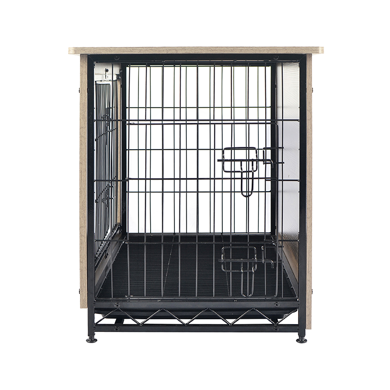 مبلمان بزرگ چوبی داخلی عاج جعبه سگ فلزی مبلمان بزرگ چوبی داخلی عاج جعبه سگ فلزی