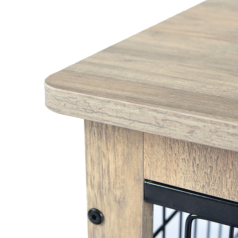 مبلمان بزرگ چوبی داخلی عاج جعبه سگ فلزی مبلمان بزرگ چوبی داخلی عاج جعبه سگ فلزی