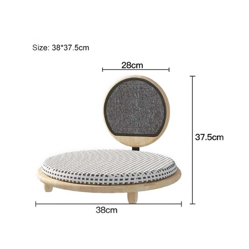 لانه بستر گربه دنج چوب جامد با تخته خراش لانه بستر گربه دنج چوب جامد با تخته خراش