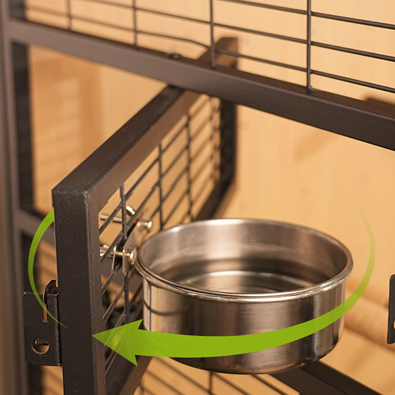 قفس چوب و فولادی بزرگ قابل جابجایی DIY VILLA PAROT قفس با چرخ های ایستاده قفس چوب و فولادی بزرگ قابل جابجایی DIY VILLA PAROT قفس با چرخ های ایستاده