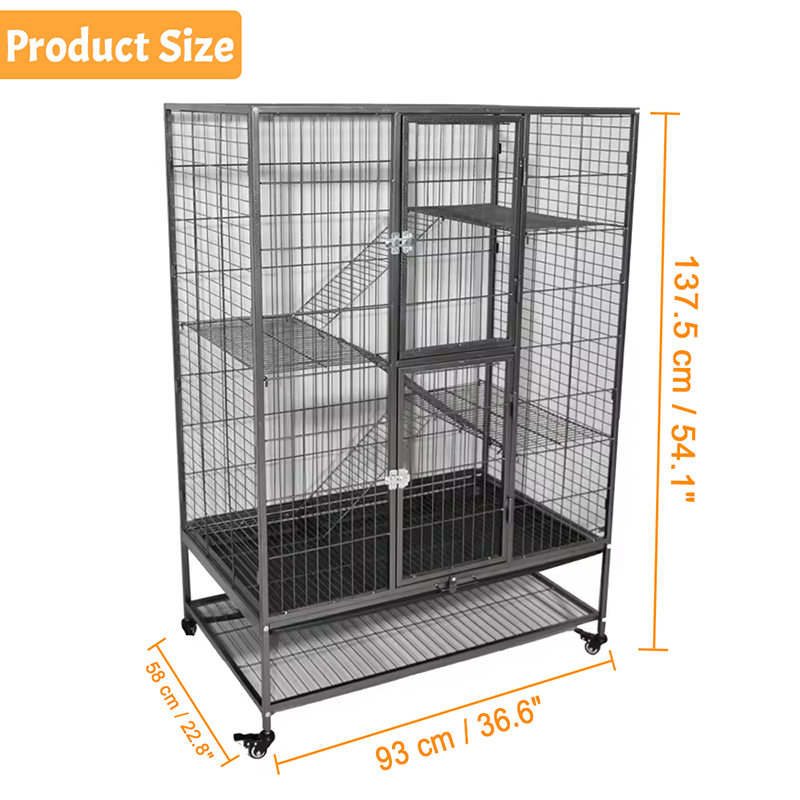 کابین گربه داخلی لوله داخلی 2/3/4 لایه ای قفس گربه با چرخ ها کابین گربه داخلی لوله داخلی 2/3/4 لایه ای قفس گربه با چرخ ها