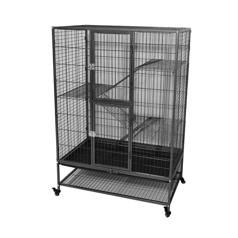 کابین گربه داخلی لوله داخلی 2/3/4 لایه ای قفس گربه با چرخ ها کابین گربه داخلی لوله داخلی 2/3/4 لایه ای قفس گربه با چرخ ها