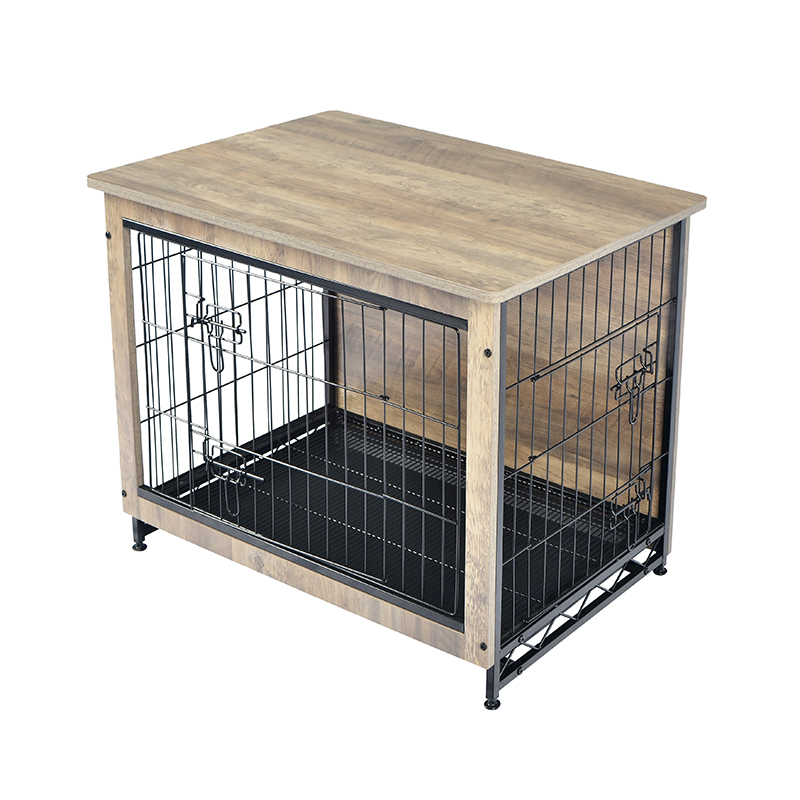 مبلمان بزرگ چوبی داخلی عاج جعبه سگ فلزی مبلمان بزرگ چوبی داخلی عاج جعبه سگ فلزی