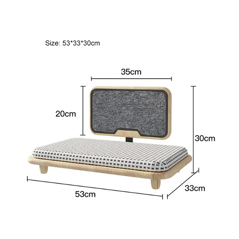 لانه بستر گربه دنج چوب جامد با تخته خراش لانه بستر گربه دنج چوب جامد با تخته خراش