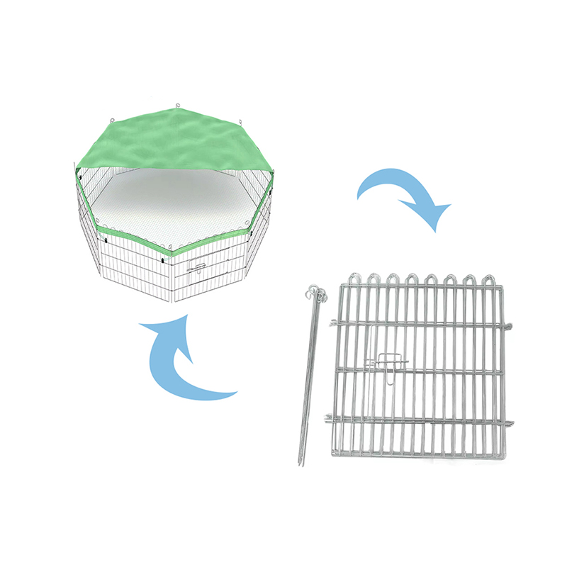 Puppy Puppy Rabbit Metal Run Dog Playpen با پوشش بالا Puppy Puppy Rabbit Metal Run Dog Playpen با پوشش بالا