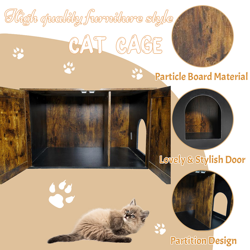 قفس گربه های مبلمان داخلی با کابینت بستر تقسیم کننده قفس گربه های مبلمان داخلی با کابینت بستر تقسیم کننده
